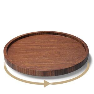 VERTORGAN Lazy Susan Organizer For Kitchen,Bamboo Turntable